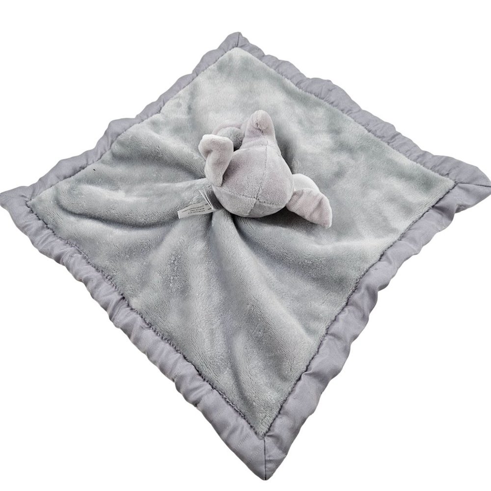 Carters Elephant Plush Lovey Gray Satin Edge and Back Security Blaket 2020 - Picture 4 of 10